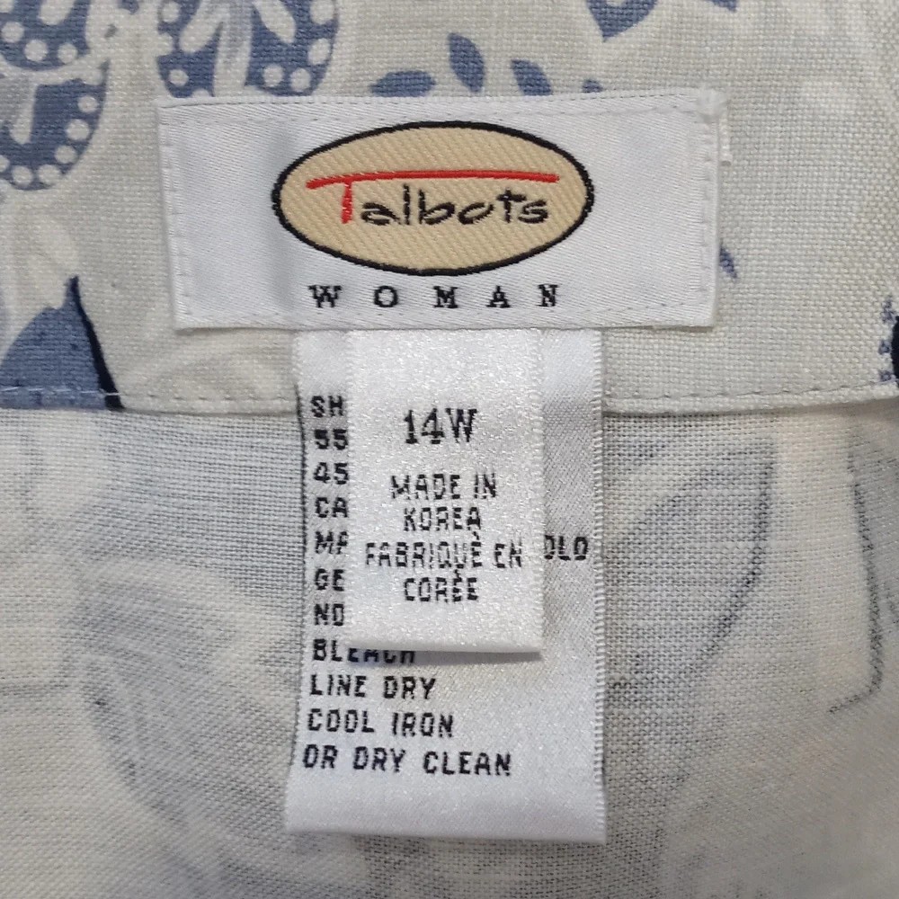 💙Talbots💙 - Blue/White Floral Linen Blend Maxi Wrap Skirt